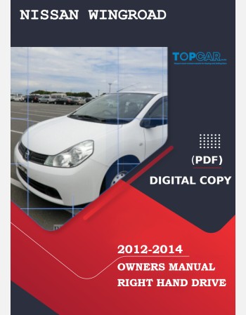 nissan wingroad 2012 2013&2014 owners manual in english